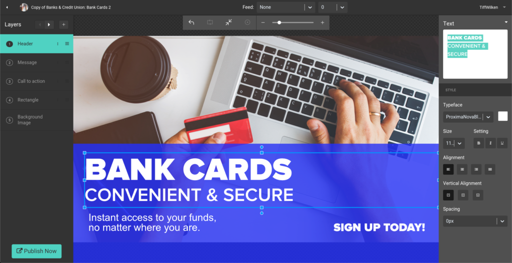 Create slide from template - Example